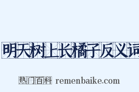 明天树上长橘子反义词是什么意思的图片